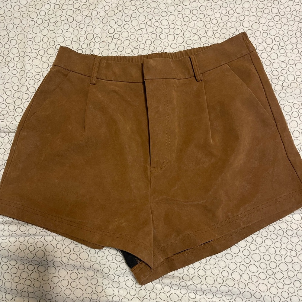 Free People Faux Suede Brown Women's Shorts